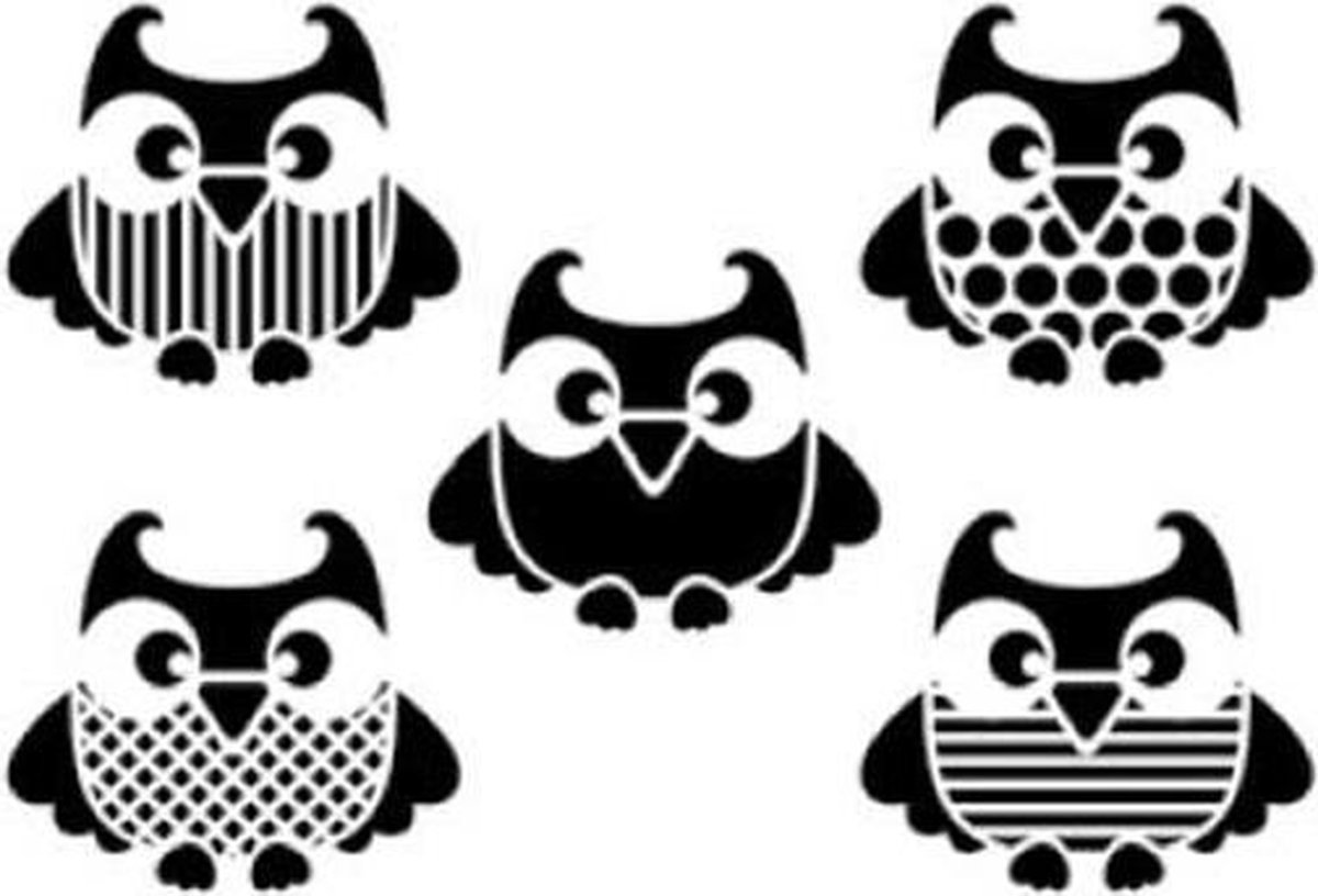 Sjabloon | Uilen | Flexibel kunststof